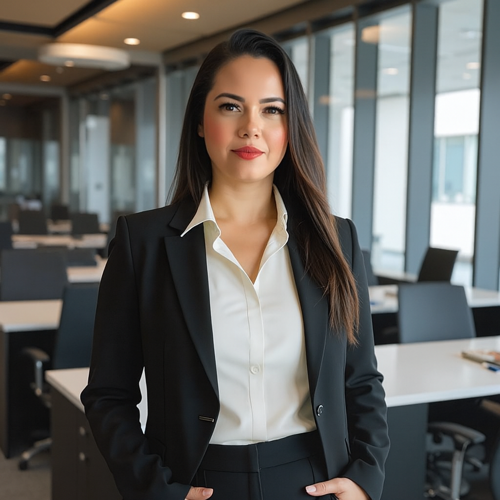 mulher profissional em escritório moderno